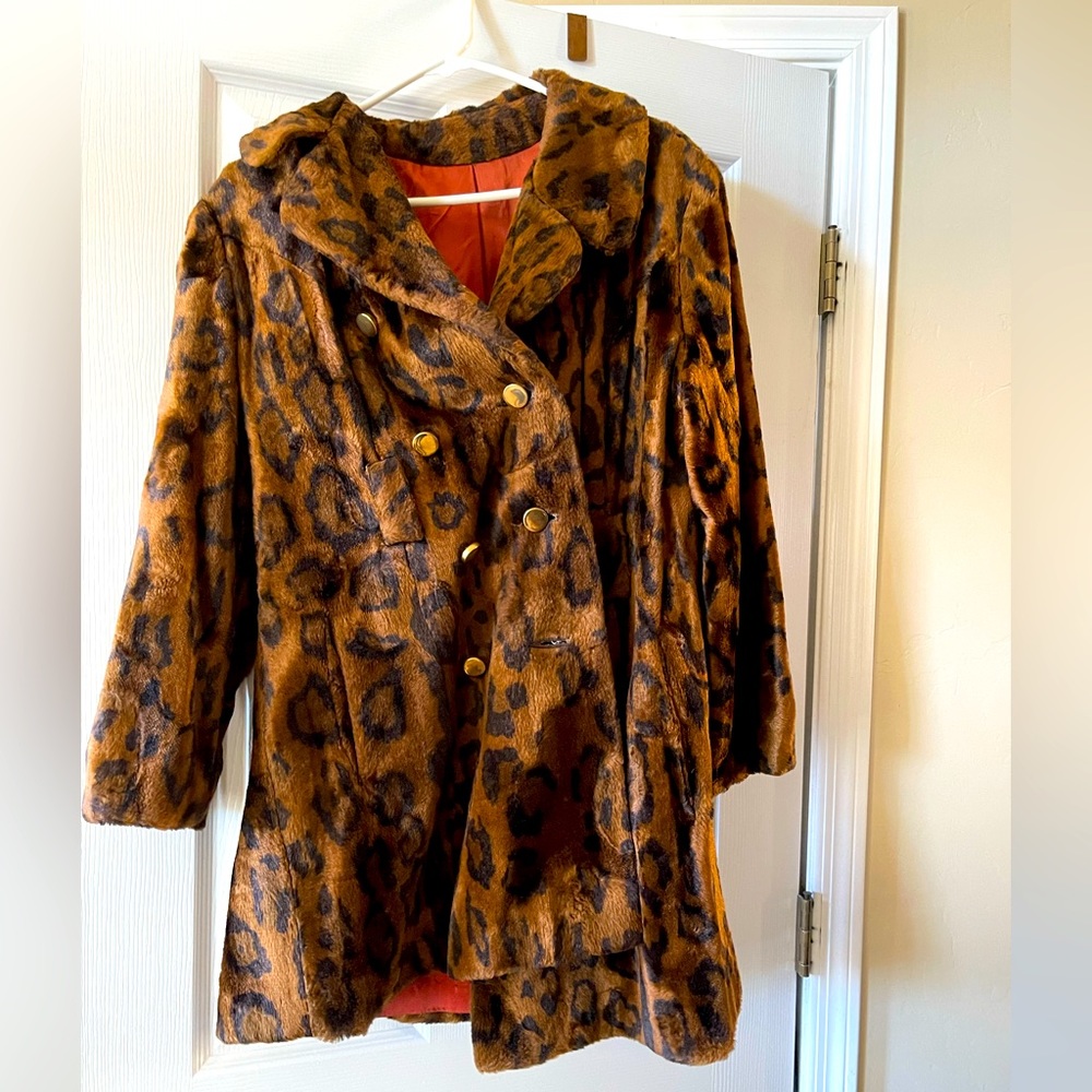 Vintage animal print jacket   Never worn.  Bought from an estate sale for $350.
